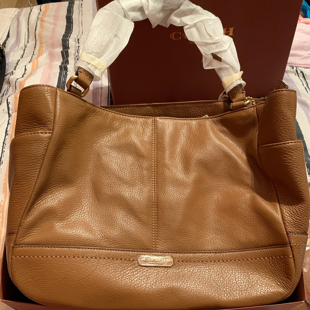 Coach Park Leather Carrie Tote